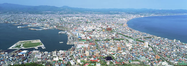 函館山から見た函館の昼景